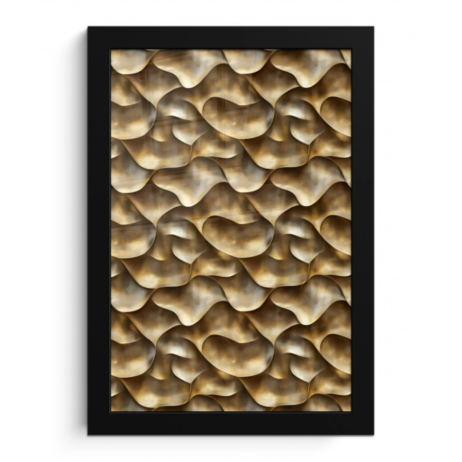 Abstract - Antiek - Goud fotolijst zwart zonder passe partout klein 224 -3d