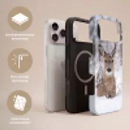 Hert - Sneeuw - Bos - Dieren - Vertederend Toughcase MagSafe Apple iPhone 17 Pro Max klein -USP_Lagen_NL