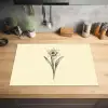 Zwart - Narcis - Illustratie Inductie beschermer vinyl 3mm klein -sfeer5