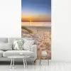 Duin - Zonsondergang - Horizon - Strand - Gras fotobehang vinyl groot -woonkamer