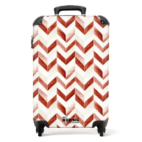 Pijlen patroon rood NBS - Handbagage koffer - Kinderen Unisex middel -productfoto_recht