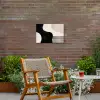 Abstract - Japandi - Beige - Modern Tuinposter op houten frame 2 cm dik klein -sfeer3