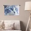 Kat - Patroon - Blauw Wandkleed katoen klein -sfeer4