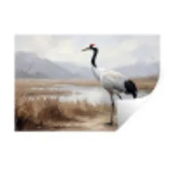 Kraanvogel - Natuur - Realistisch Muursticker klein -3d