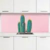 Cactussen - Modern - Pastel keuken achterwand 2 middel -3d