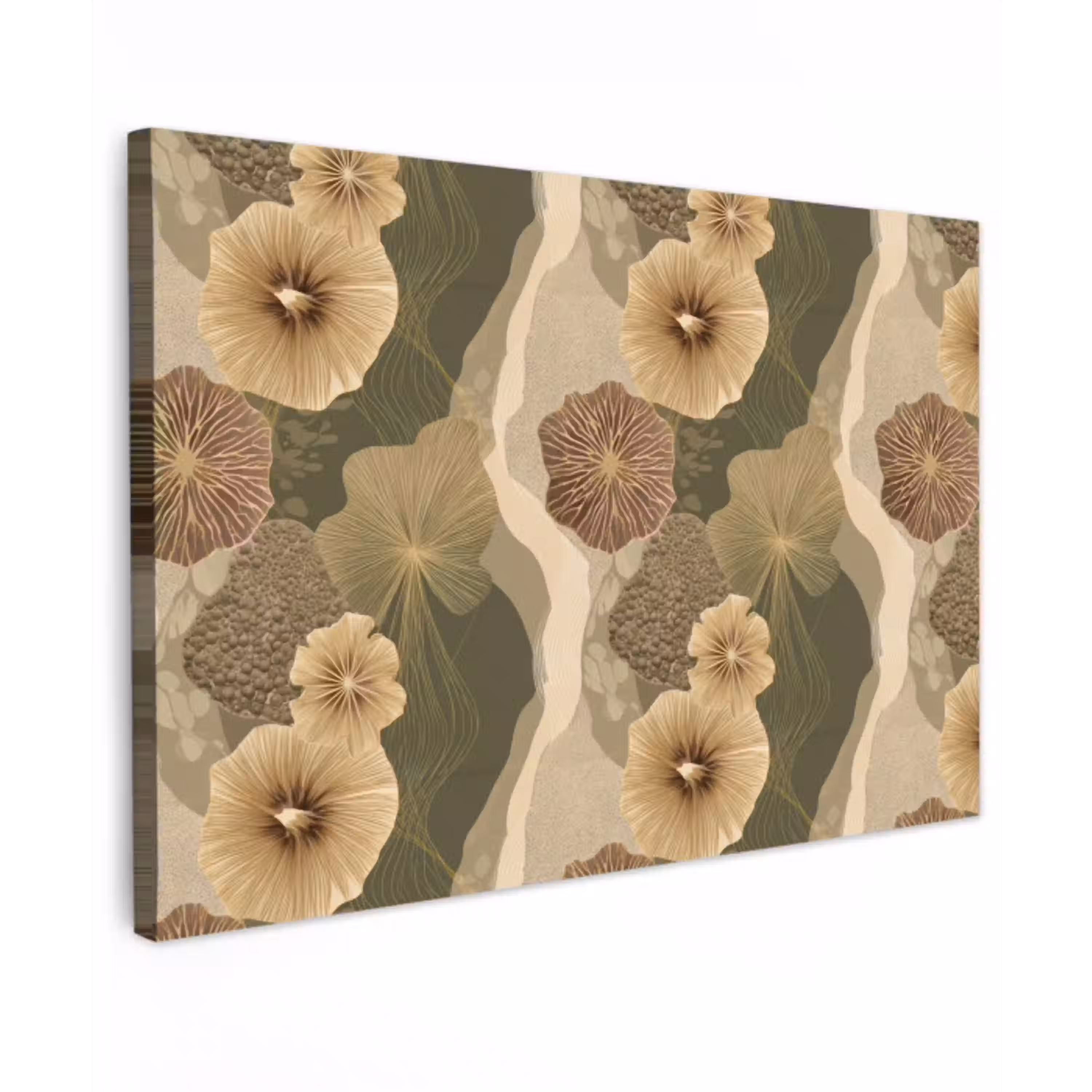 Abstract - Modern - Groen Tuinposter op houten frame 2 cm dik klein 845 -3d