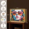 Vrouw - Bril - Kleuren - Graffiti Light Box met batterij (Wandlamp) middel -USP_websiteoverzichtNL