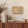 Houtlook - Bruin - Hout Light Box met kabel (Tafellamp) klein -sfeer2