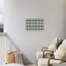 Motief - Tegel - Okergeel Tuinposter op houten frame 2 cm dik klein 845 -sfeer1