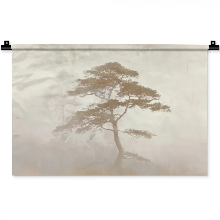 Boom - Oosterse stijl - Landschap Wandkleed katoen klein -zz3d