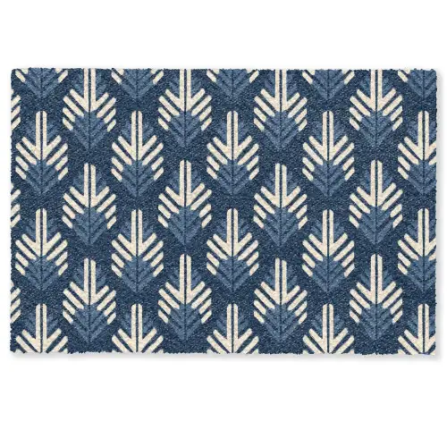 Modern - Patroon - Blauw Deurmat klein 898 -zkaufland3d