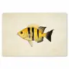 Geel - Vis - Strepen - Tropisch Placemat vinyl groot -zzsfeer1_Kitchenyeah-website