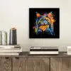Kat - Graffiti - Kleurrijk - Wafel - Eten aluminium wit klein -sfeer1