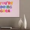 You're doing great - Roze - Kleurrijk PET vilt klein -sfeer6_closeup