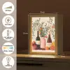 Wijnflessen - Takken - Sinaasappels Light Box met kabel (Tafellamp) klein -USP_NL