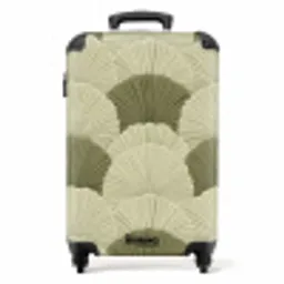 Bladeren - Structuur - Groen NBS - Handbagage koffer - Volwassenen Unisex middel -productfoto_recht
