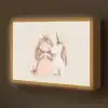 Prinses - Eenhoorn - Pastel Light Box met batterij (Wandlamp kind) middel -z3d_website