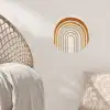 Minimalistisch - Boog - Lijnen - Beige Wandcirkel behangsticker klein -sfeer4