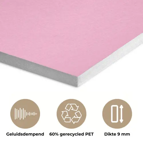 Yes fun - Groen - Roze PET vilt klein -closeup_NL