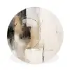 Kunst - Abstract - Grijs - Industrieel Wandcirkel kunststof plaat 5mm dik klein -3d