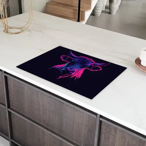 Stier - Neon - Zwart - Kleur Inductie beschermer vinyl 3mm klein -sfeer8