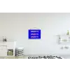 Blauw - Daddy's - Blokletters textielposter latten blank klein -kinderkamer