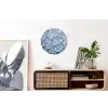 Ijsblokjes - Water - Blauw Wandcirkel aluminium klein -kantoor