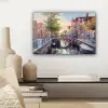Brug - Stad - Huizen - Boot canvas 2cm klein -sfeer6