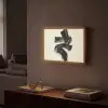 Strepen - Zwart - Abstract Light Box met batterij (Wandlamp) middel -sfeer1