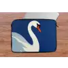 Zwaan - Wit - Snavel - Illustratie laptophoes neopreen klein -tafel