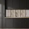 Golven - 3D - Crème keuken achterwand 2 middel 871 -sfeer1