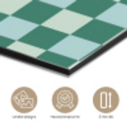 Schaak - Klassiek - Groen aluminium wit klein 46 -closeup_NL