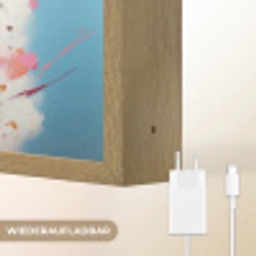 Paard - Meisjes - Blauw - Roze Light Box met batterij (Wandlamp) middel -USP_websiteoplaadbaarDE