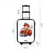 Brandweer in een rood brandweerautootje Kinderkoffer - Zwart klein -productfoto_formaten