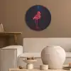 Flamingo - Roze - Neon - Licht Akoestische PET Vilt - Rond klein -sfeer1