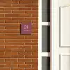 Donker oudroze - Klassiek Naambord Vierkant klein -sfeer3-XS