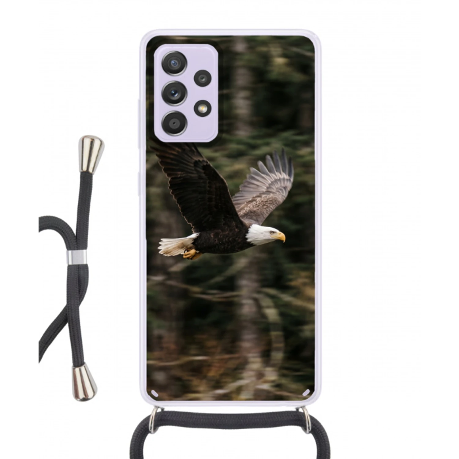 Zeearend - Vliegen - Bos - Natuur Hoesje Samsung Galaxy A52 5G met koord klein -3d