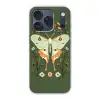 Bloemen - Bladeren - Olijfgroen - Vlinder Telefoonhoesje iPhone 17 Pro klein -3d