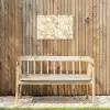 Warm - Gouden - Marmer - Patroon Tuinposter op houten frame 2 cm dik klein 845 -sfeer4