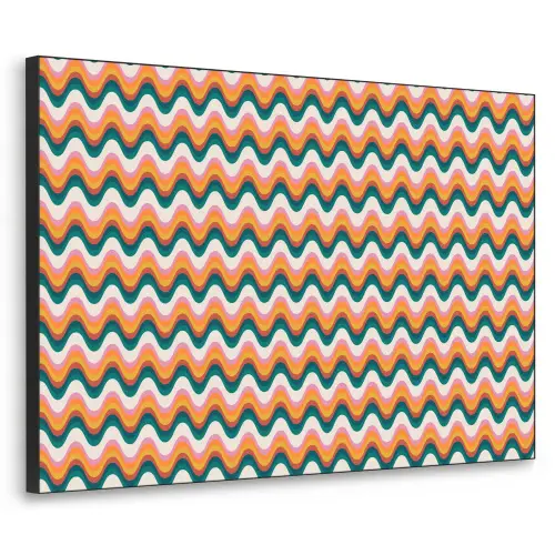 Retro - Disco - Golven - Kleur Textielframe - compleet frame klein 947 -3d
