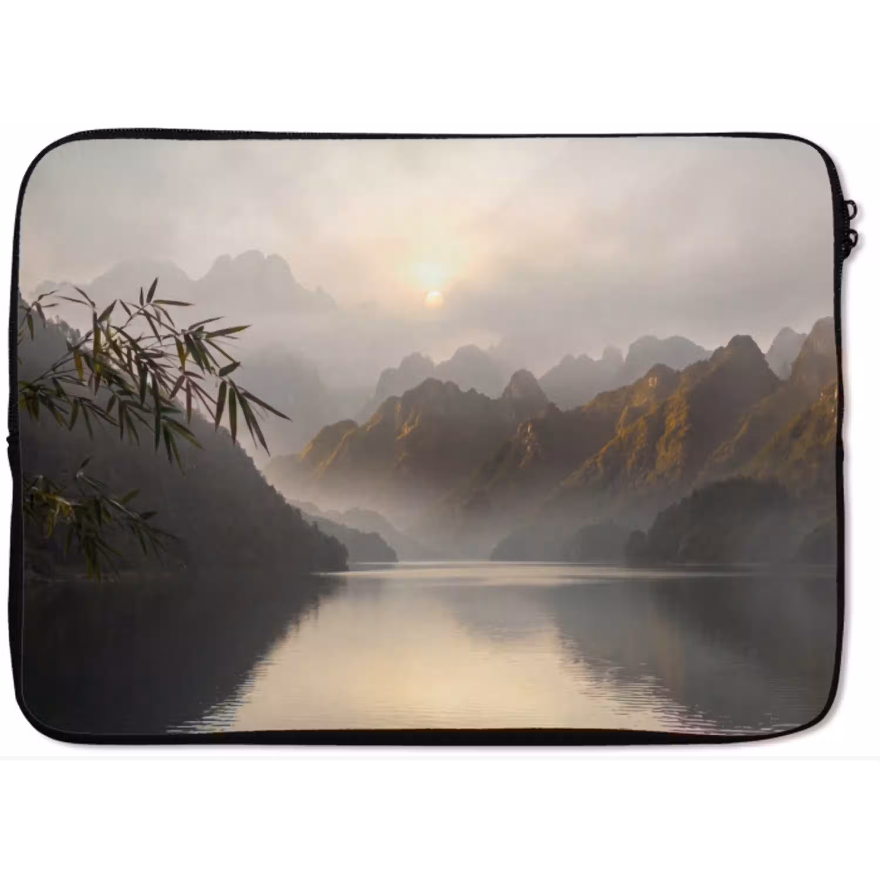 Bergen - Water - Mist - Natuur - Landschap laptophoes neopreen klein -zkaufland3dotto