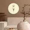 Illustratie - Tulp - Zwart Wandcirkel plexiglas klein -sfeer1