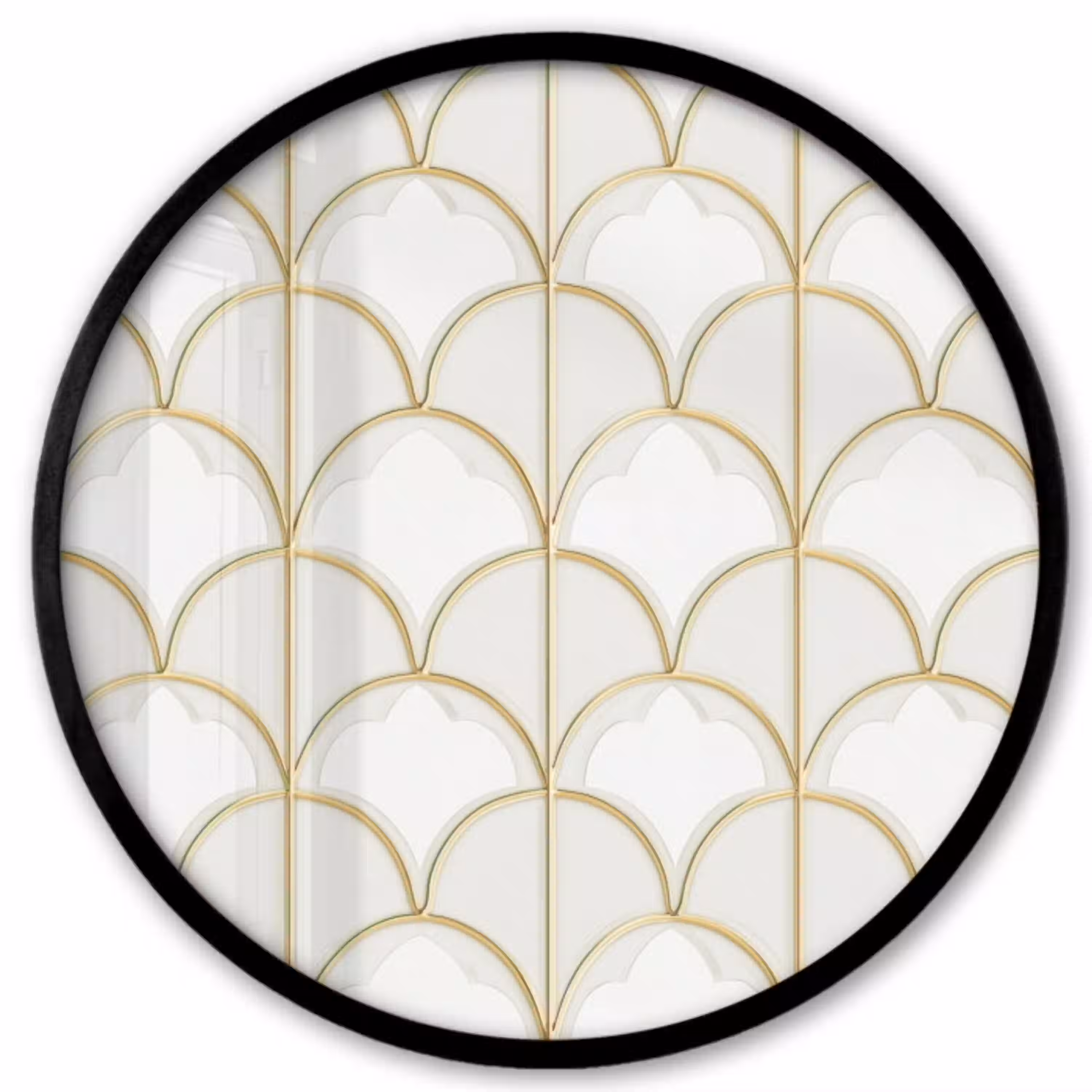 Mozaïek - Bogen - Goud Fotolijst rond zonder passe partout klein 856 -3d