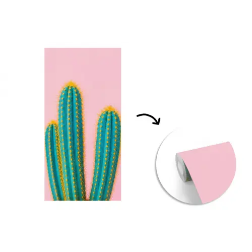 Cactussen - Modern - Pastel fotobehang vinyl groot -3d