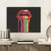 Lippen - Kleuren - Zwart PET vilt klein -sfeer1