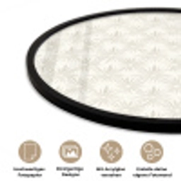 Patroon - Bloemen - Beige Fotolijst rond zonder passe partout klein 856 -closeup_DE