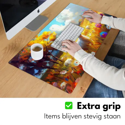 Schaap - Weide - Bloemen Muismat XXL klein -sfeer3