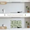 Abstract - Camouflage - Groen keuken achterwand spatscherm klein 900 -voor_na_NL