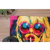 Zonnebril - Roze - Vrouw - Rietje muismat rubber klein -closeup