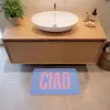 Ciao - Roze - Blauw - Golvend Badmat klein -sfeer1